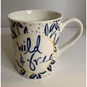 Patina Vie “Wild & Free” Ceramic Coffee Mug. 16oz.